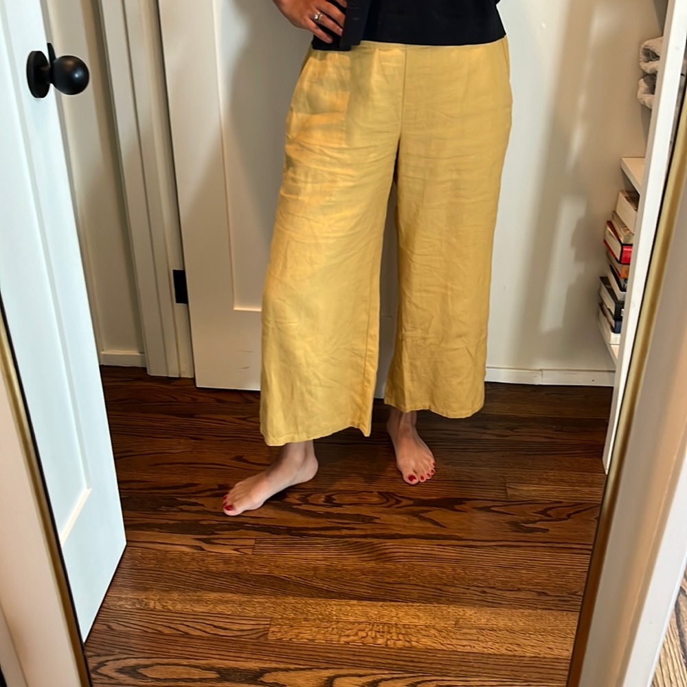 J. Jill 100% Linen Wide-Leg Pants
